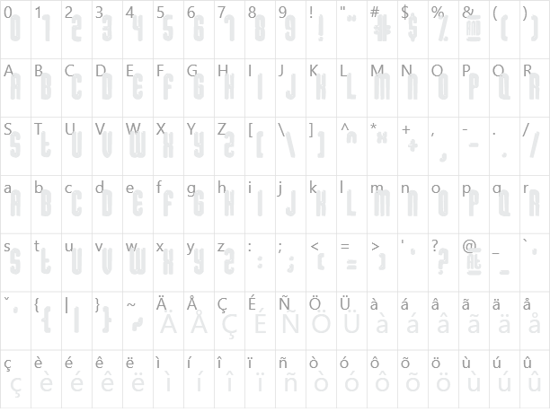 sugar Character Map